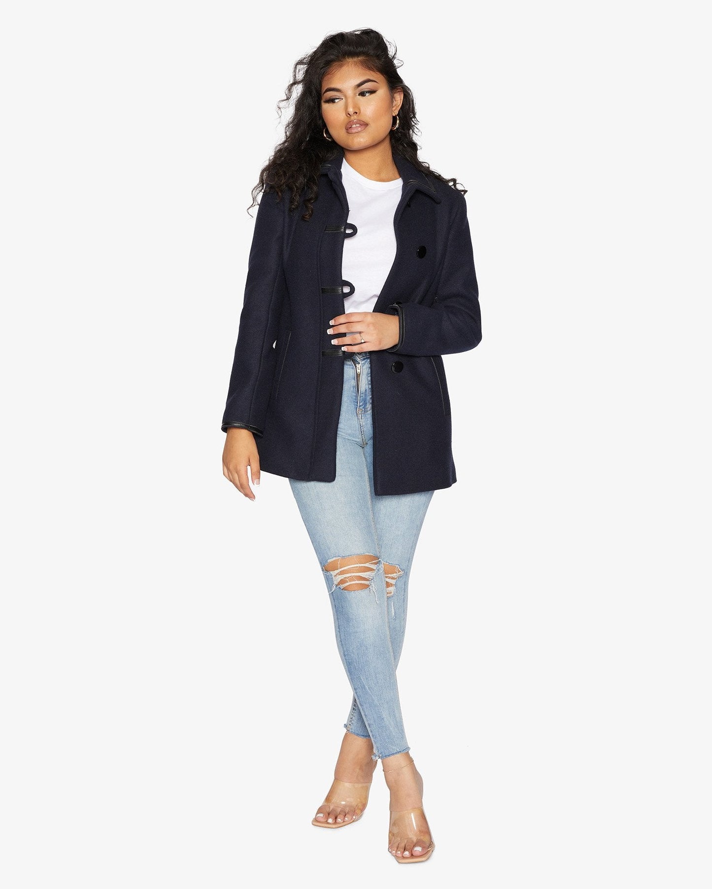 Wool Blend Contrast Trim Coat (1920) MADE IN UK - Great Hall Collections House