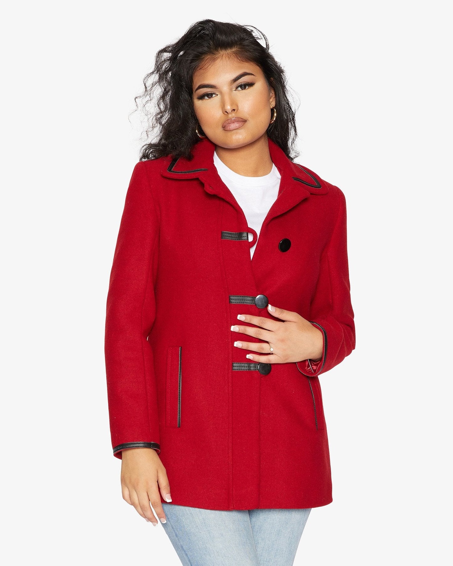 Wool Blend Contrast Trim Coat (1920) MADE IN UK - Great Hall Collections House