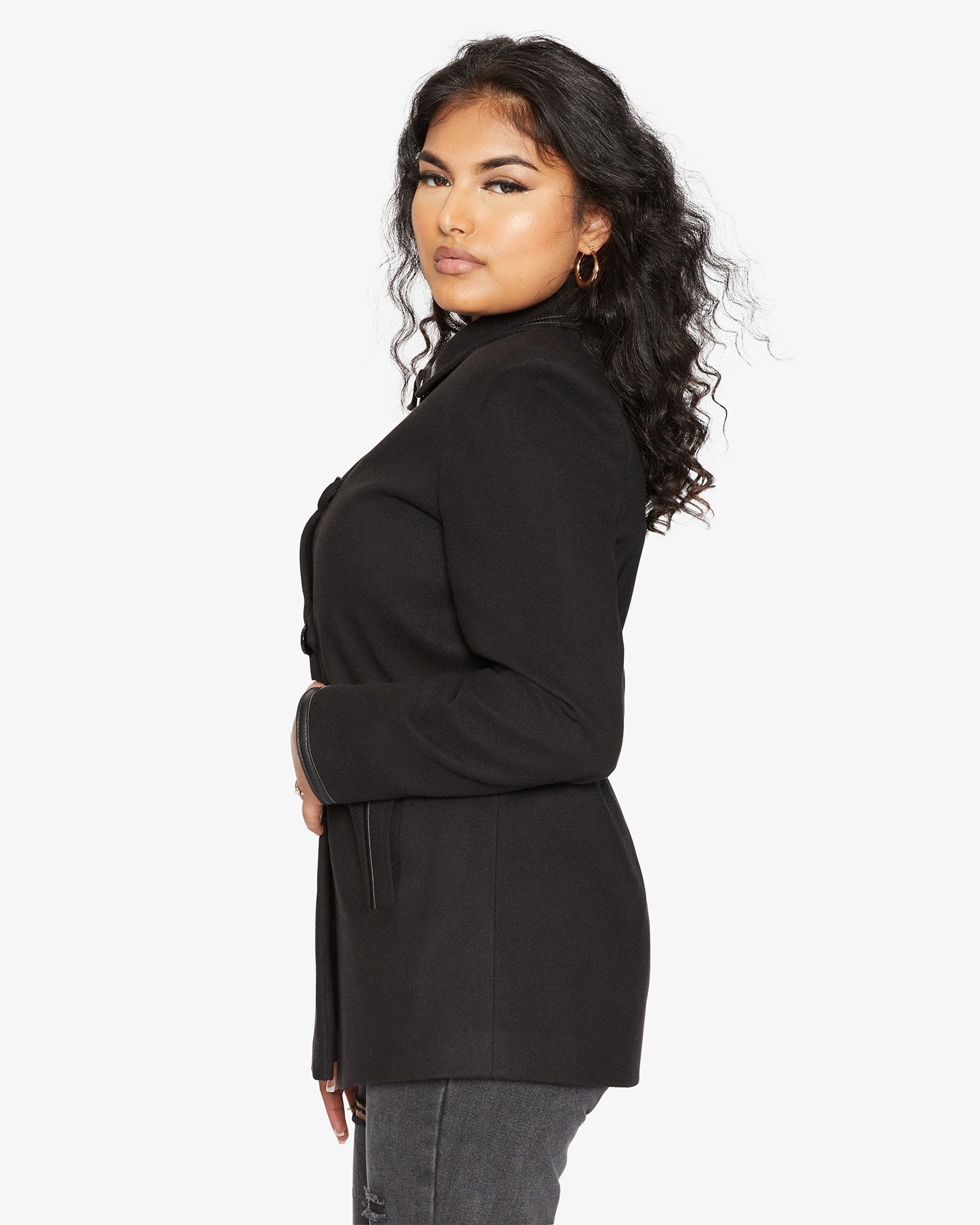 Wool Blend Contrast Trim Coat (1920) MADE IN UK - Great Hall Collections House