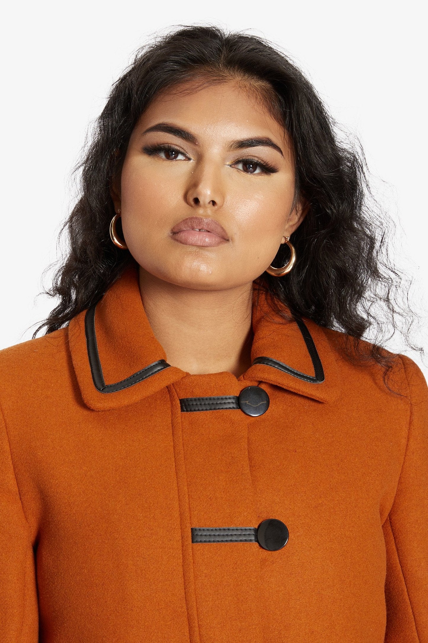 Wool Blend Contrast Trim Coat (1920) MADE IN UK - Great Hall Collections House