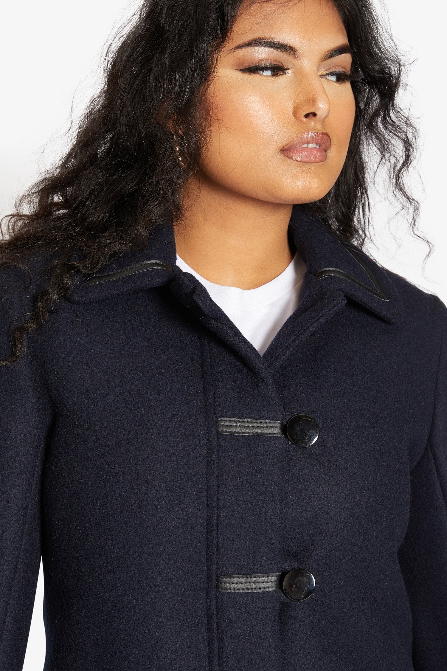 Wool Blend Contrast Trim Coat (1920) MADE IN UK - Great Hall Collections House