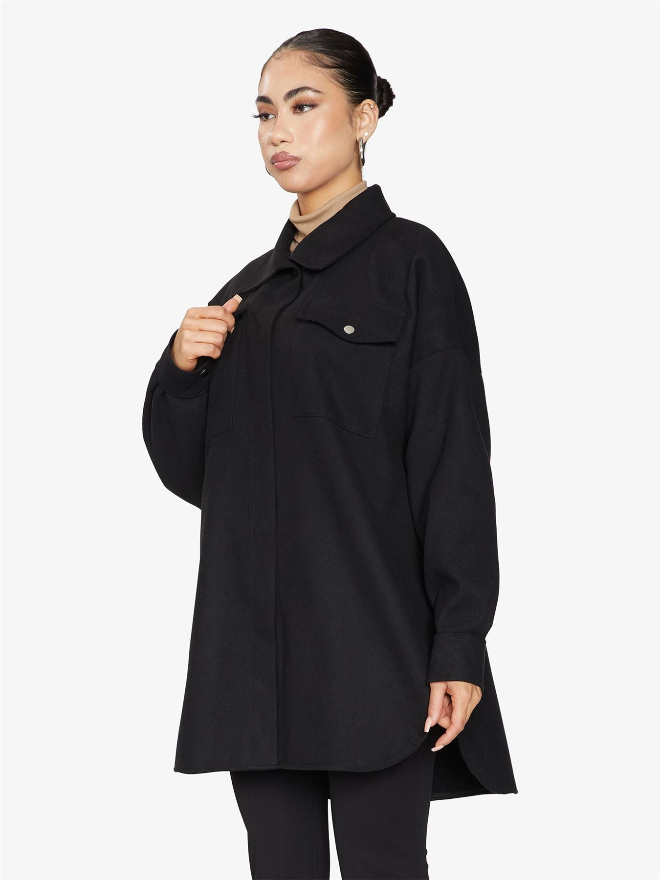 Oversized Stud Button jacket made in UK - Great Hall Collections House