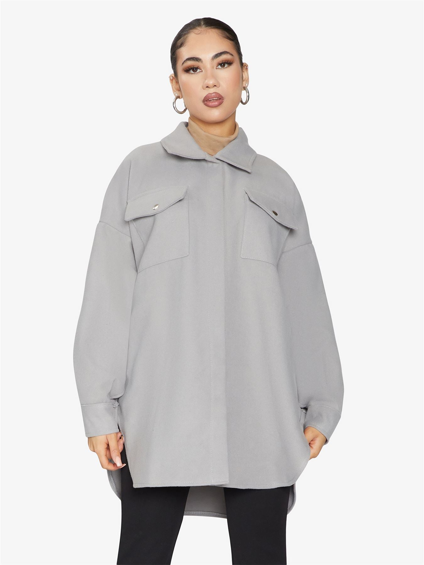 Oversized Stud Button jacket made in UK - Great Hall Collections House