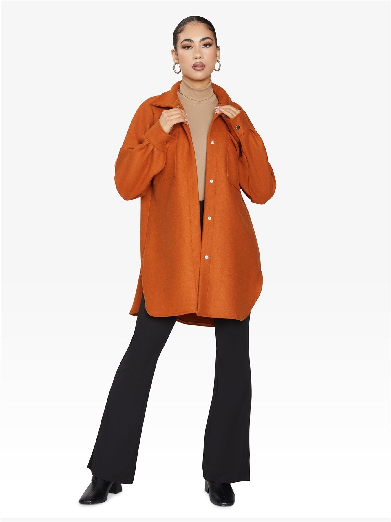 Oversized Stud Button jacket made in UK - Great Hall Collections House