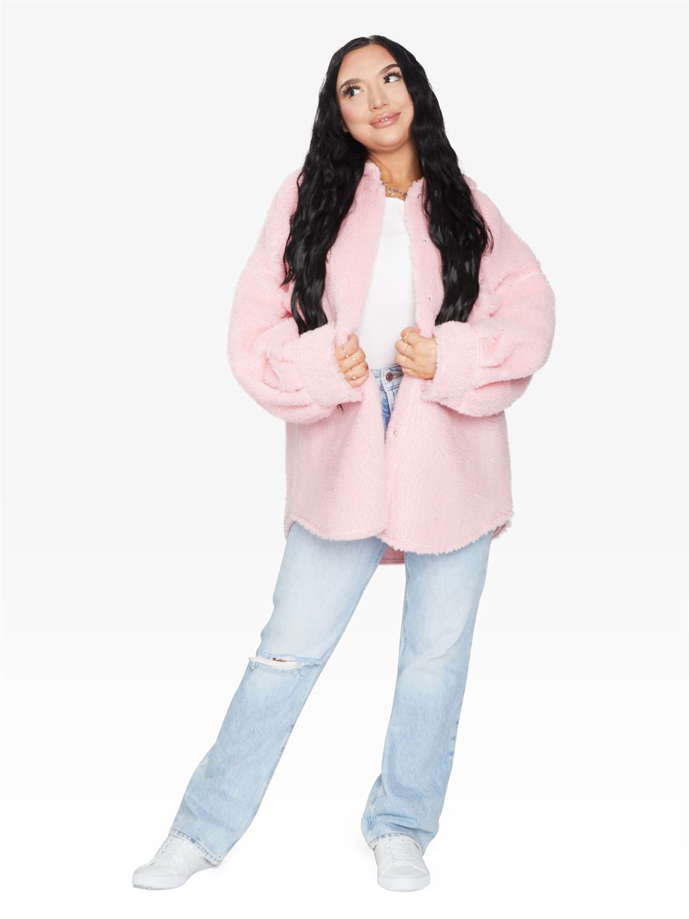 Oversized Patch Pocket Borg Teddy jacket made in uk - Great Hall Collections House