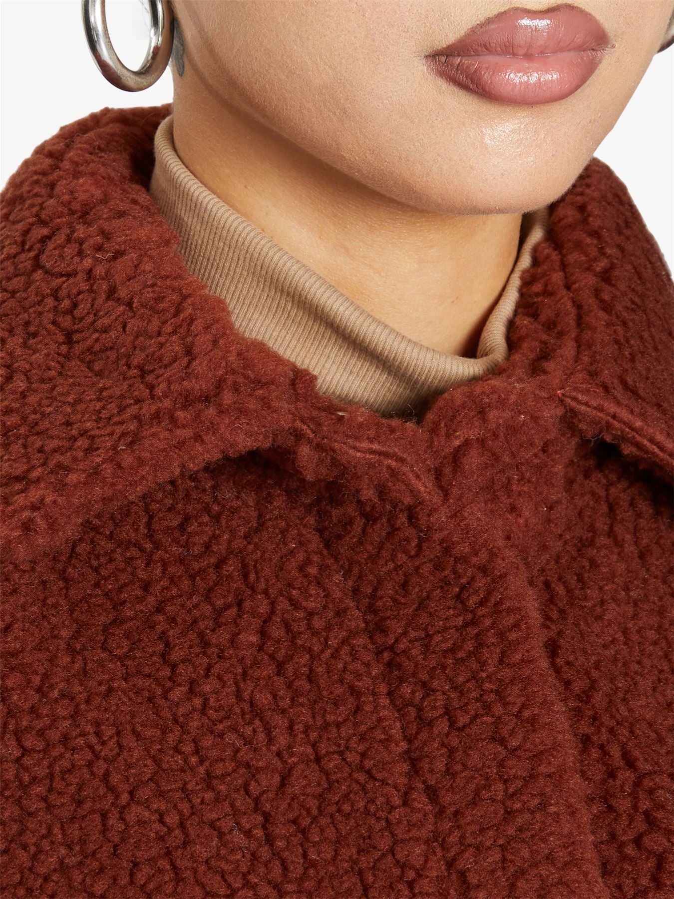 Oversized Patch Pocket Borg Teddy jacket made in uk - Great Hall Collections House