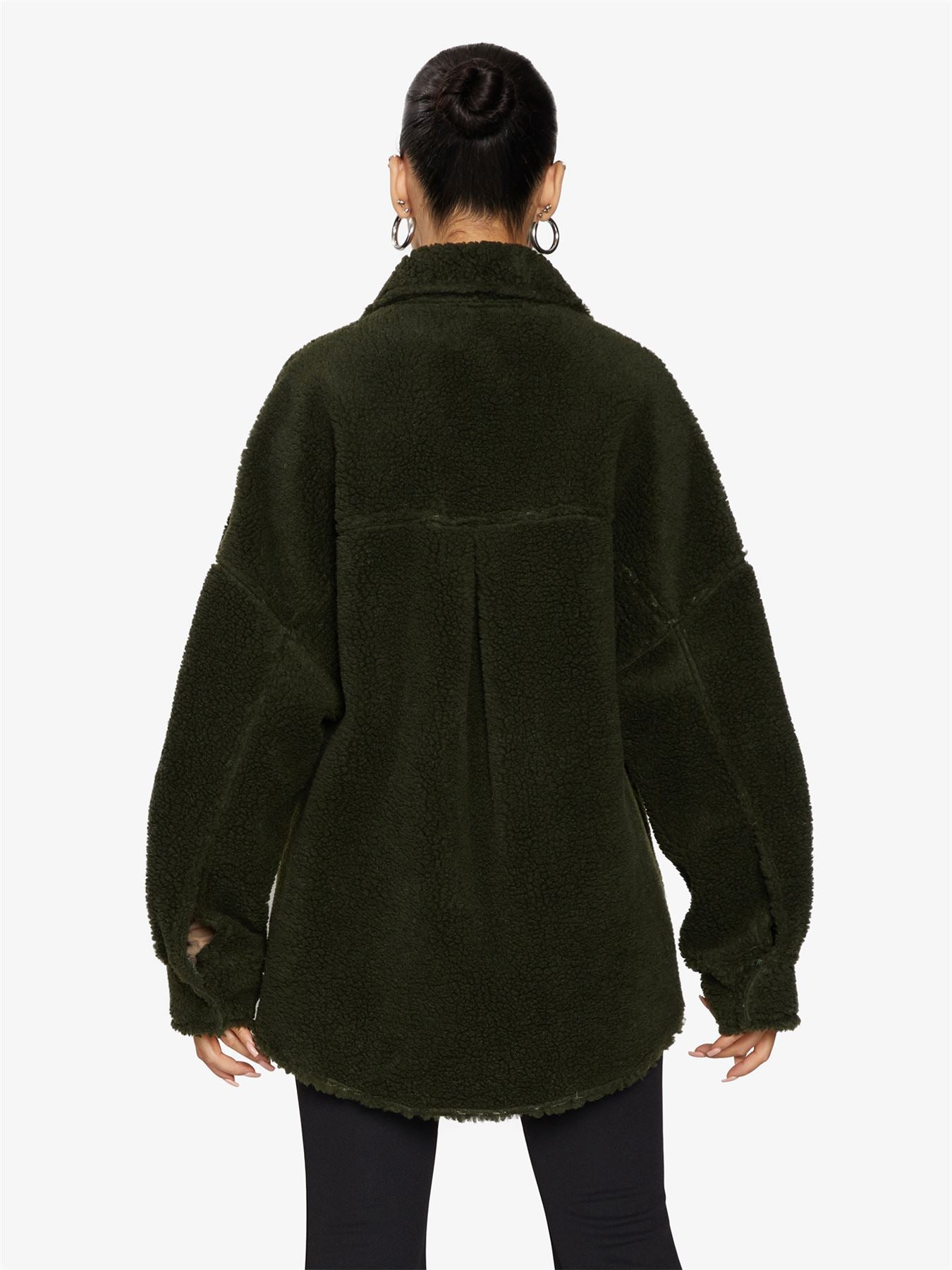 Oversized Patch Pocket Borg Teddy jacket made in uk - Great Hall Collections House