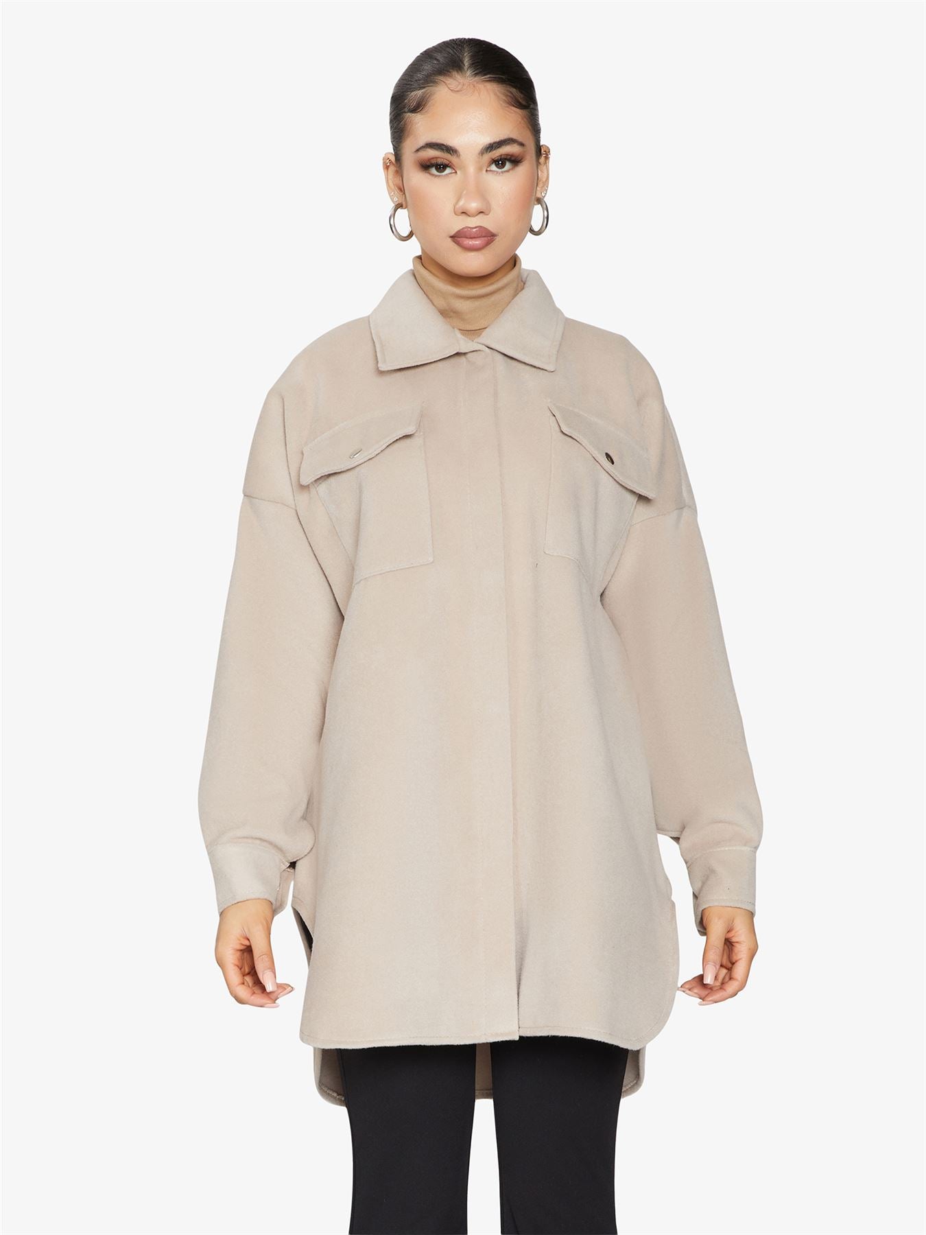 Oversized Stud Button jacket made in UK - Great Hall Collections House