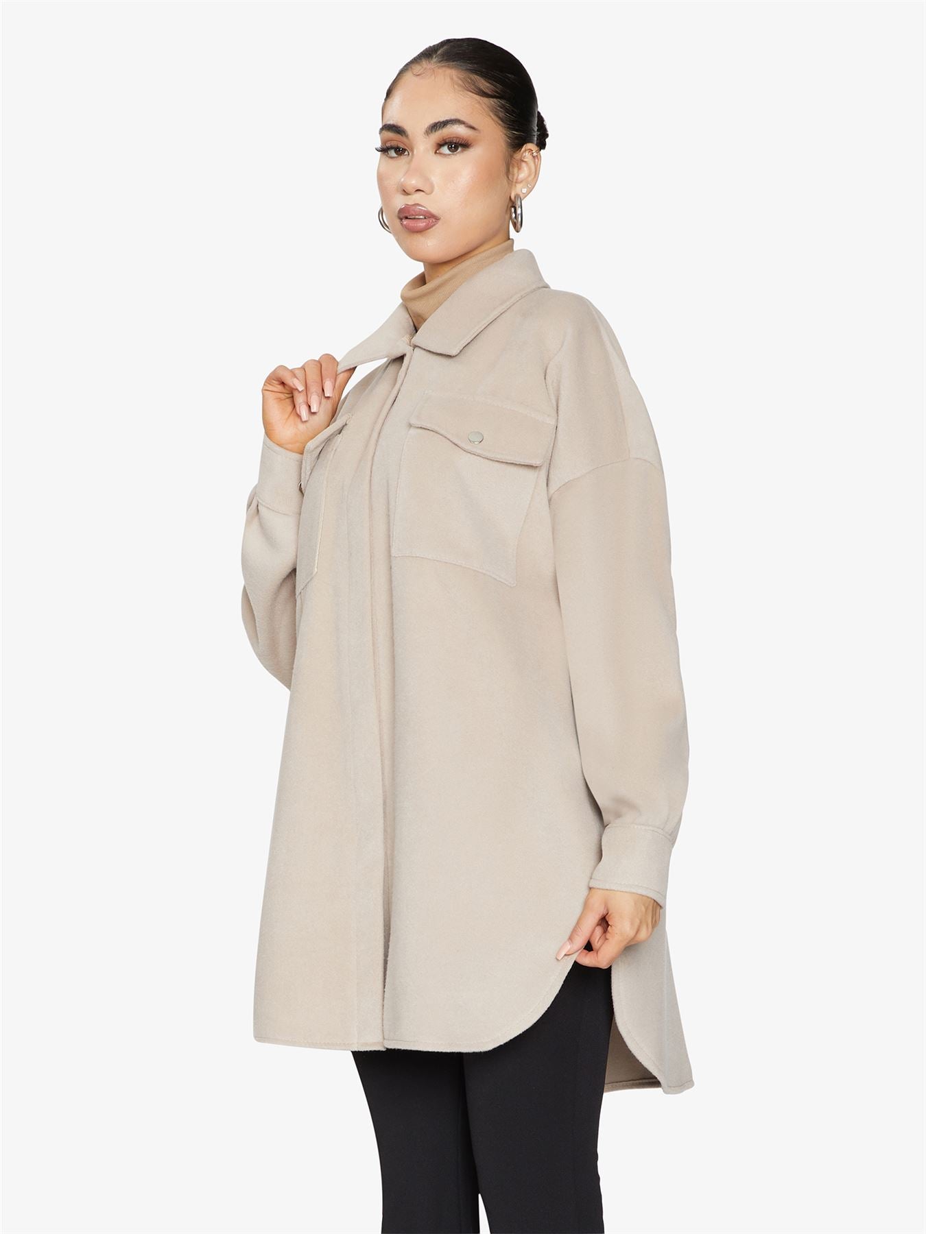 Oversized Stud Button jacket made in UK - Great Hall Collections House