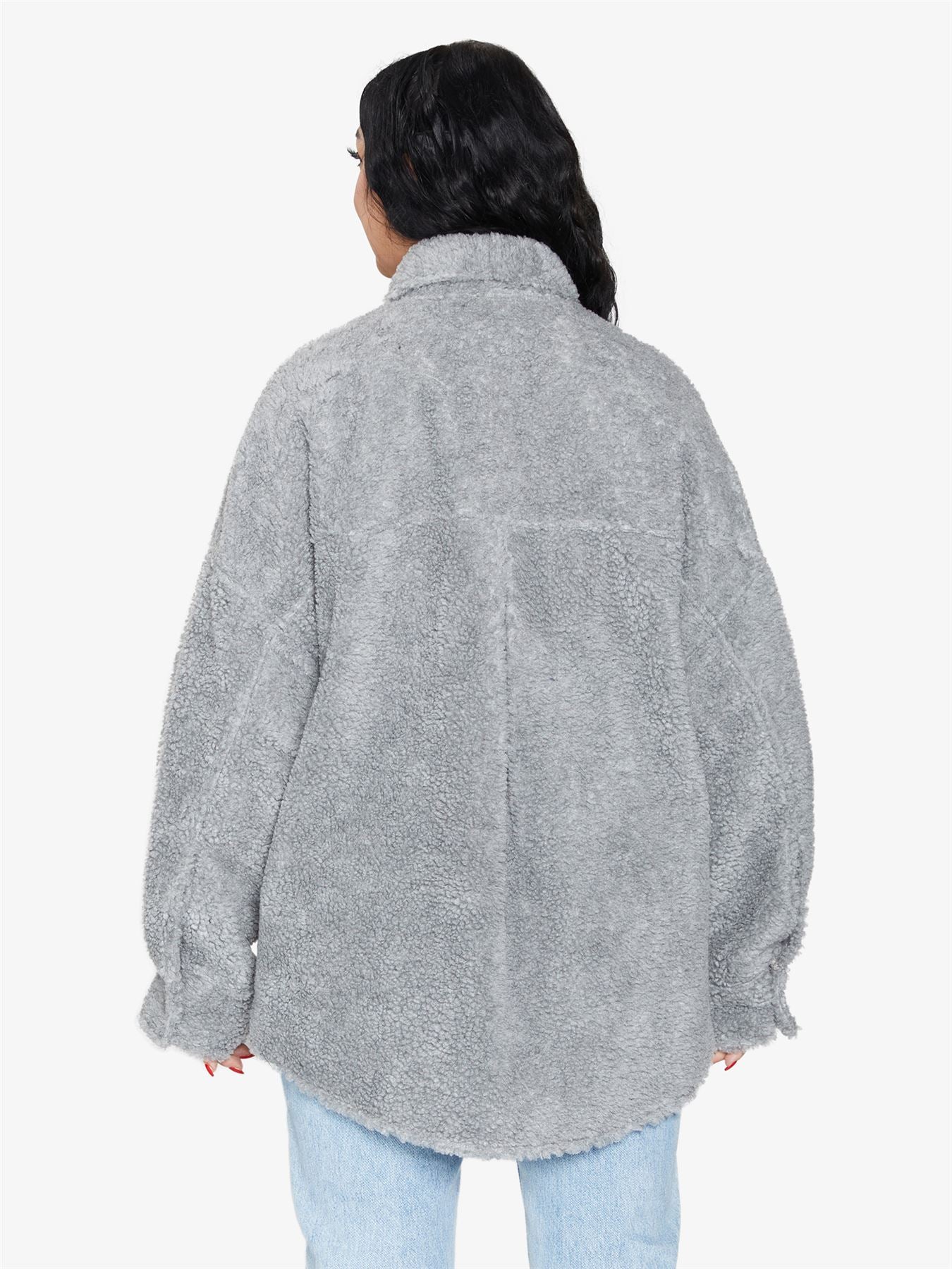 Oversized Patch Pocket Borg Teddy jacket made in uk - Great Hall Collections House