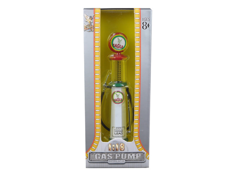 Eagle Gasoline Vintage Gas Pump Cylinder 1/18 Diecast Replica by Road Signature