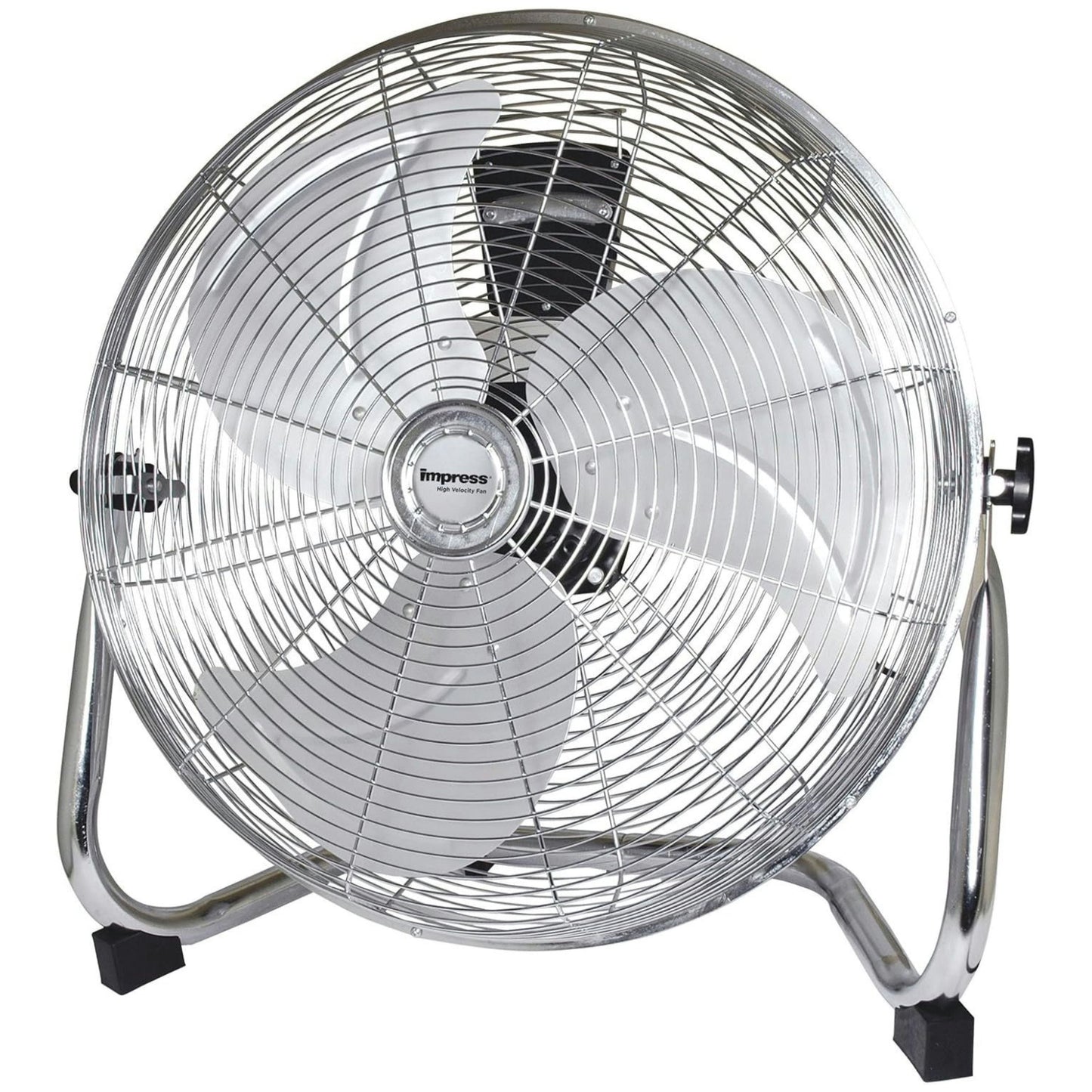 Impress 18-Inch High Velocity Floor Fan Chrome Finish - Chrome - 18 inch