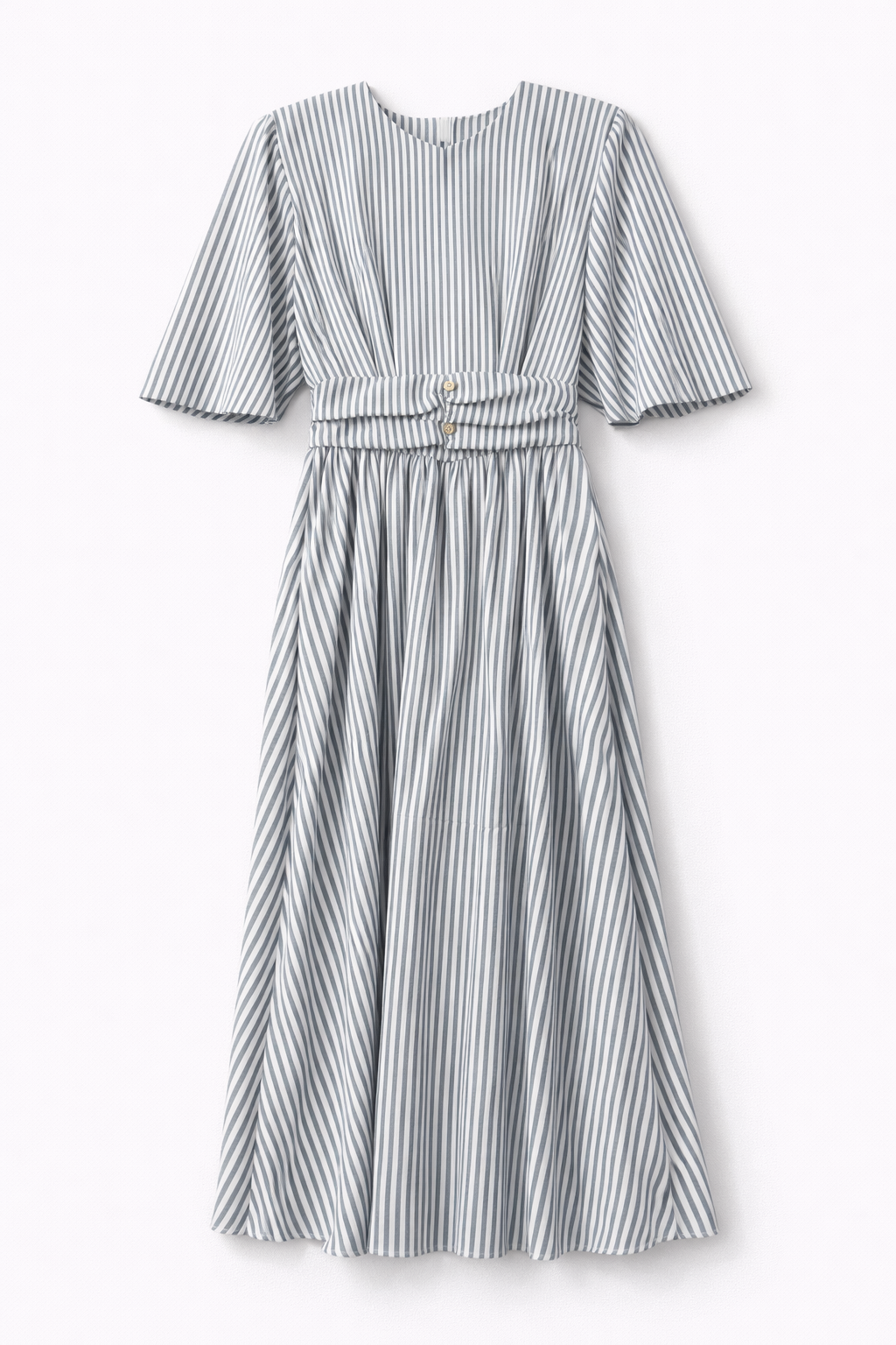STRIPED BAT-SLEEVE DRESS