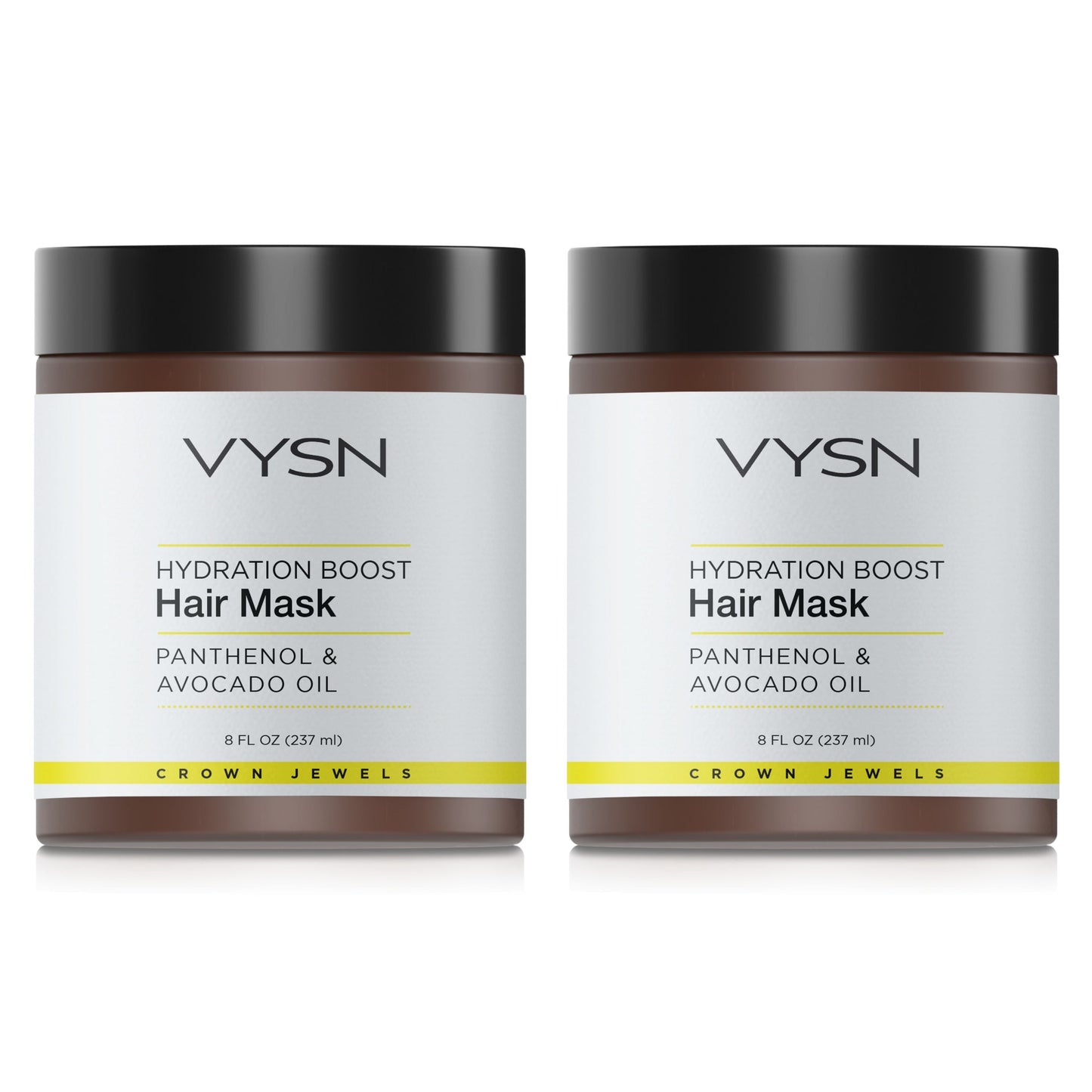 Hydration Boost Hair Mask - Panthenol & Avocado Oil - 2-Pack - 8 oz