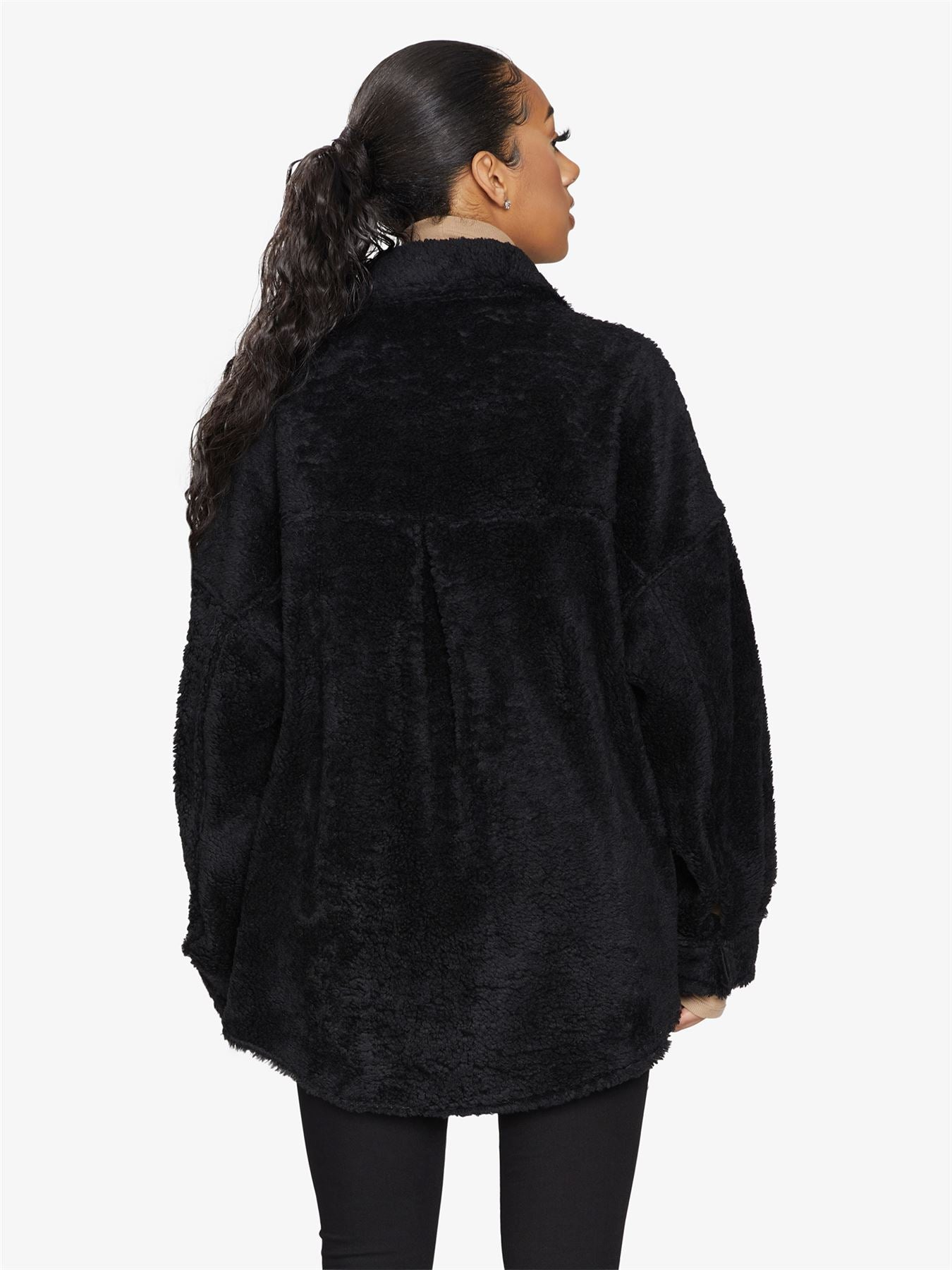 Oversized Patch Pocket Borg Teddy jacket made in uk - Great Hall Collections House