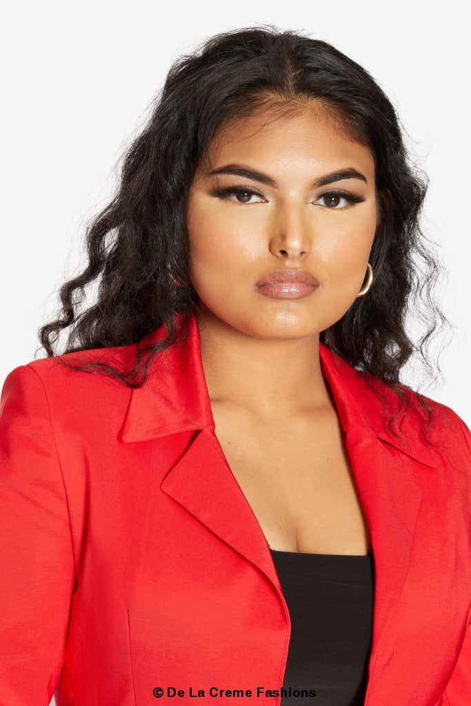 Curved Hem Longline Blazer     From the UK - Great Hall Collections House