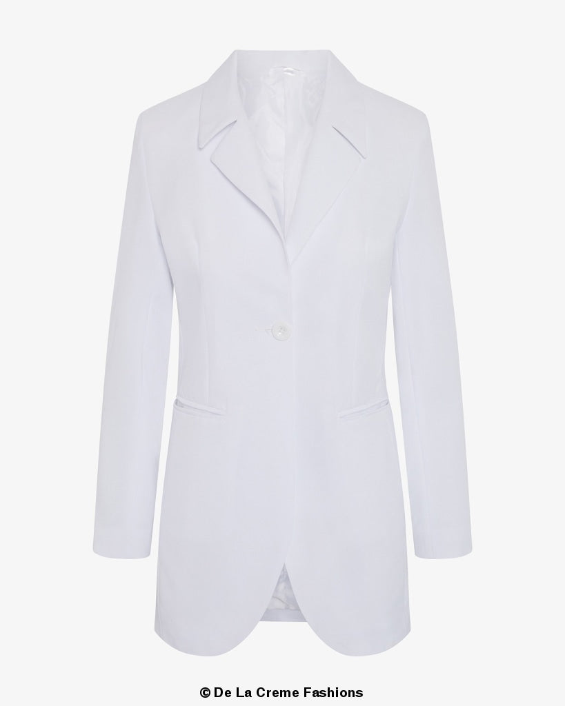 Curved Hem Longline Blazer     From the UK - Great Hall Collections House