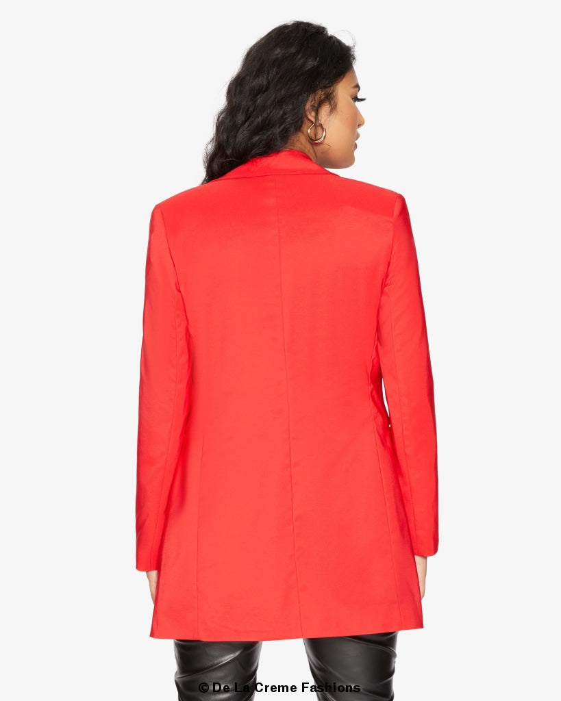 Curved Hem Longline Blazer     From the UK - Great Hall Collections House