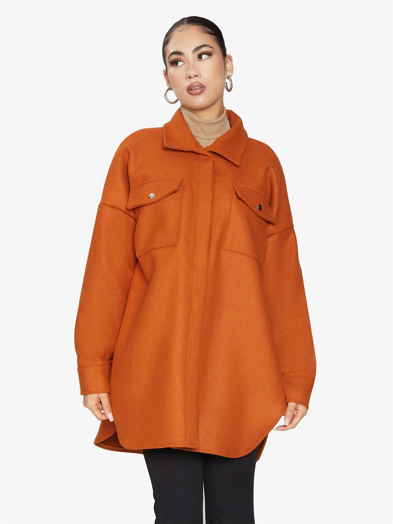 Oversized Stud Button jacket made in UK - Great Hall Collections House