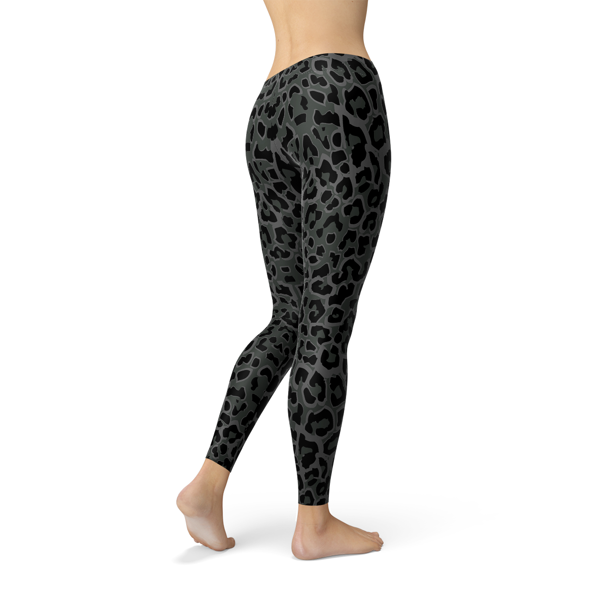 Womens Black Leopard Spots Leggings - Great Hall Collections House