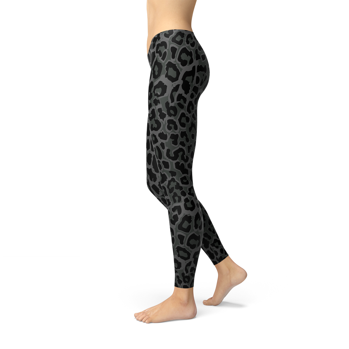 Womens Black Leopard Spots Leggings - Great Hall Collections House