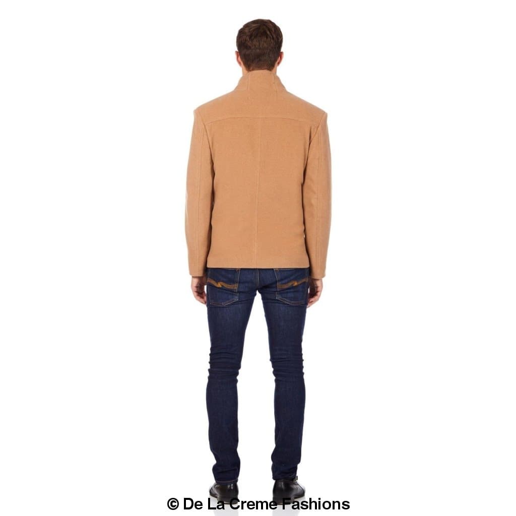 De La Creme MAN - Men's Wool Blend Double Breasted Short Reefer Coat made in uk - Great Hall Collections House