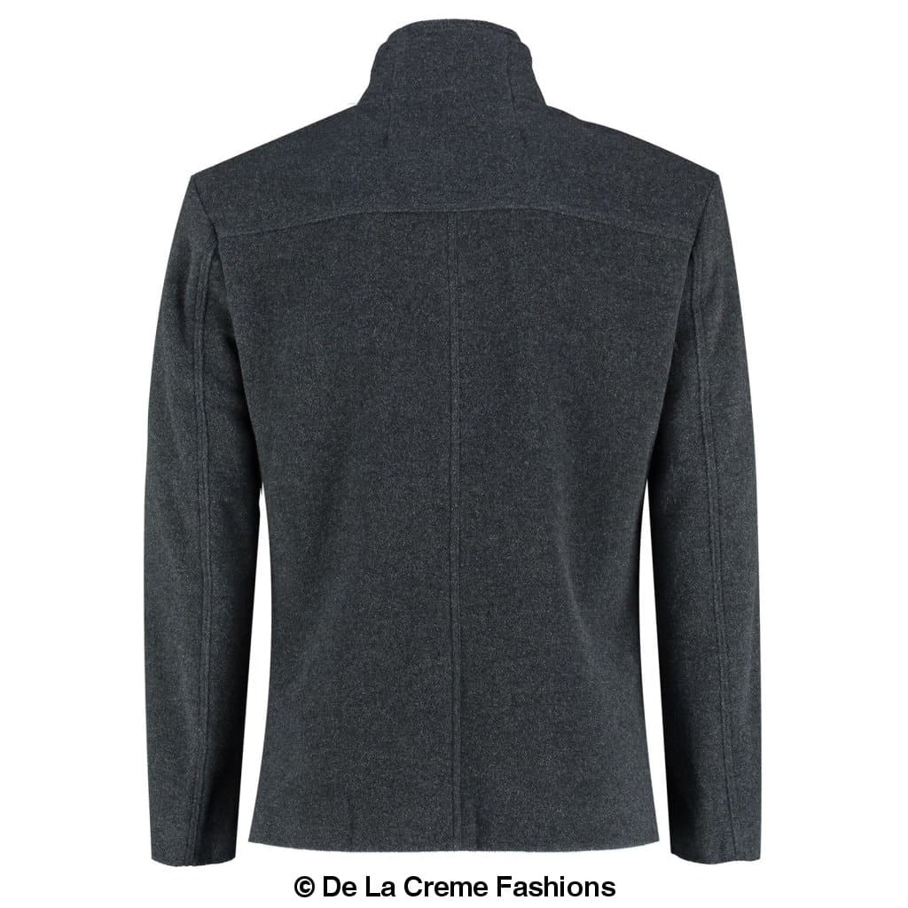 De La Creme MAN - Men's Wool Blend Double Breasted Short Reefer Coat made in uk - Great Hall Collections House
