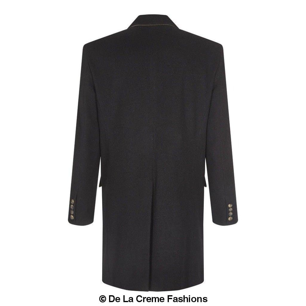 De La Creme MAN - Wool Blend Single Breasted Retro Mod Coat made in UK - Great Hall Collections House