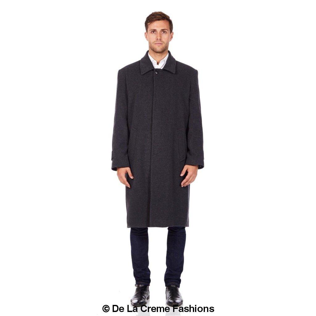 De La Creme MAN - Wool & Cashmere Long Formal Overcoat made in UK - Great Hall Collections House