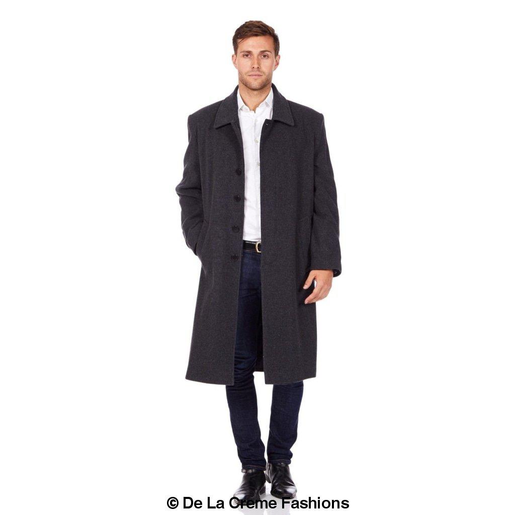 De La Creme MAN - Wool & Cashmere Long Formal Overcoat made in UK - Great Hall Collections House