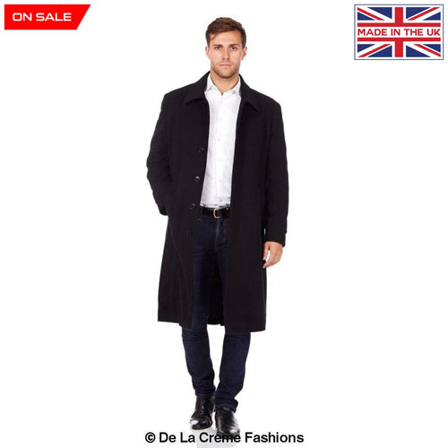 De La Creme MAN - Wool & Cashmere Long Formal Overcoat made in UK - Great Hall Collections House