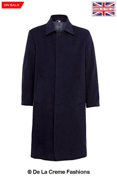 De La Creme MAN - Wool & Cashmere Long Formal Overcoat made in UK - Great Hall Collections House