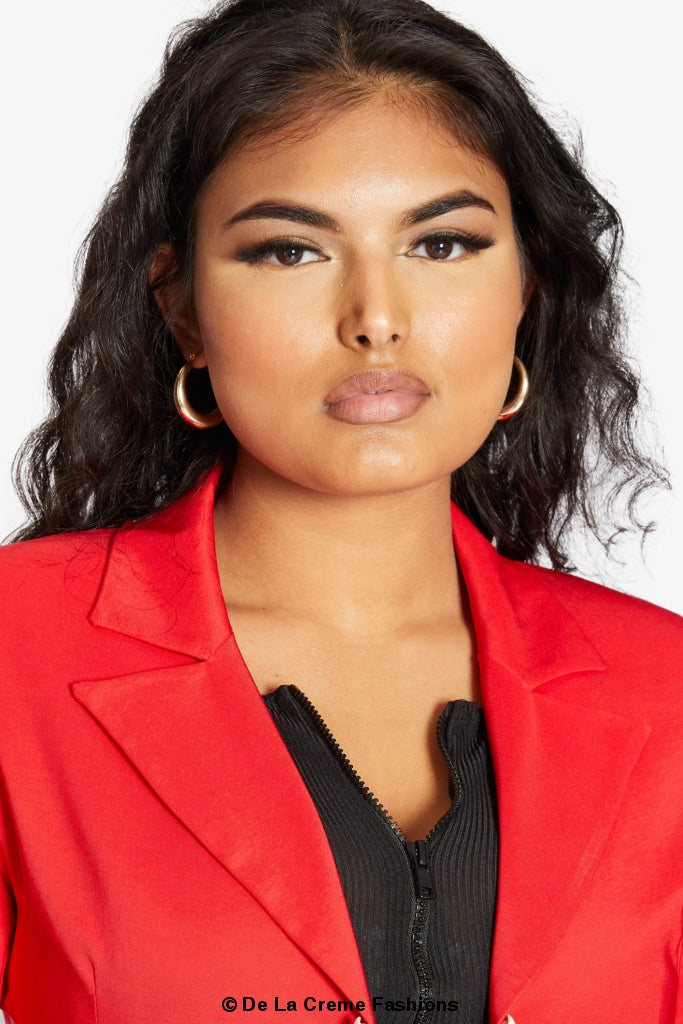 De La Creme Womens Collared Formal Longline Blazer Made in UK - Great Hall Collections House