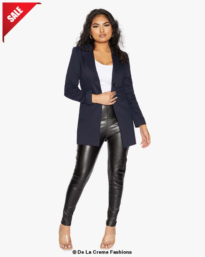 De La Creme Womens Collared Formal Longline Blazer Made in UK - Great Hall Collections House