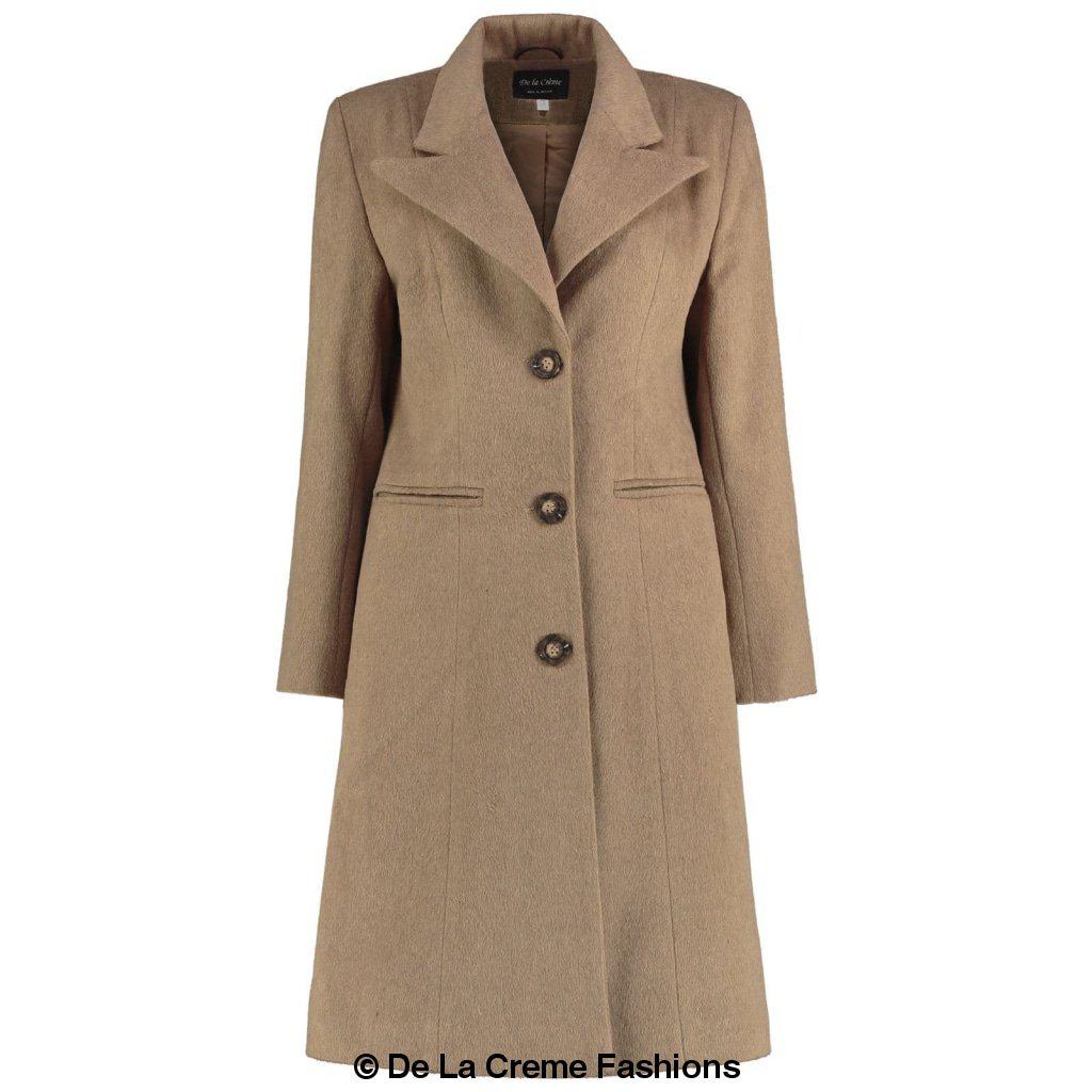 De La Creme - Women's Mohair Blend Longline Winter Coat made in uk - Great Hall Collections House