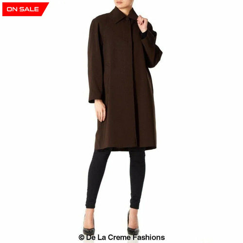 De La Creme Womens Oversized Knee Length Swing Coat made in UK - Great Hall Collections House