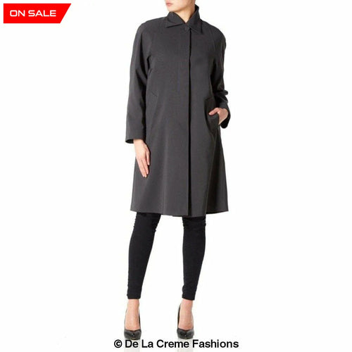De La Creme Womens Oversized Knee Length Swing Coat made in UK - Great Hall Collections House