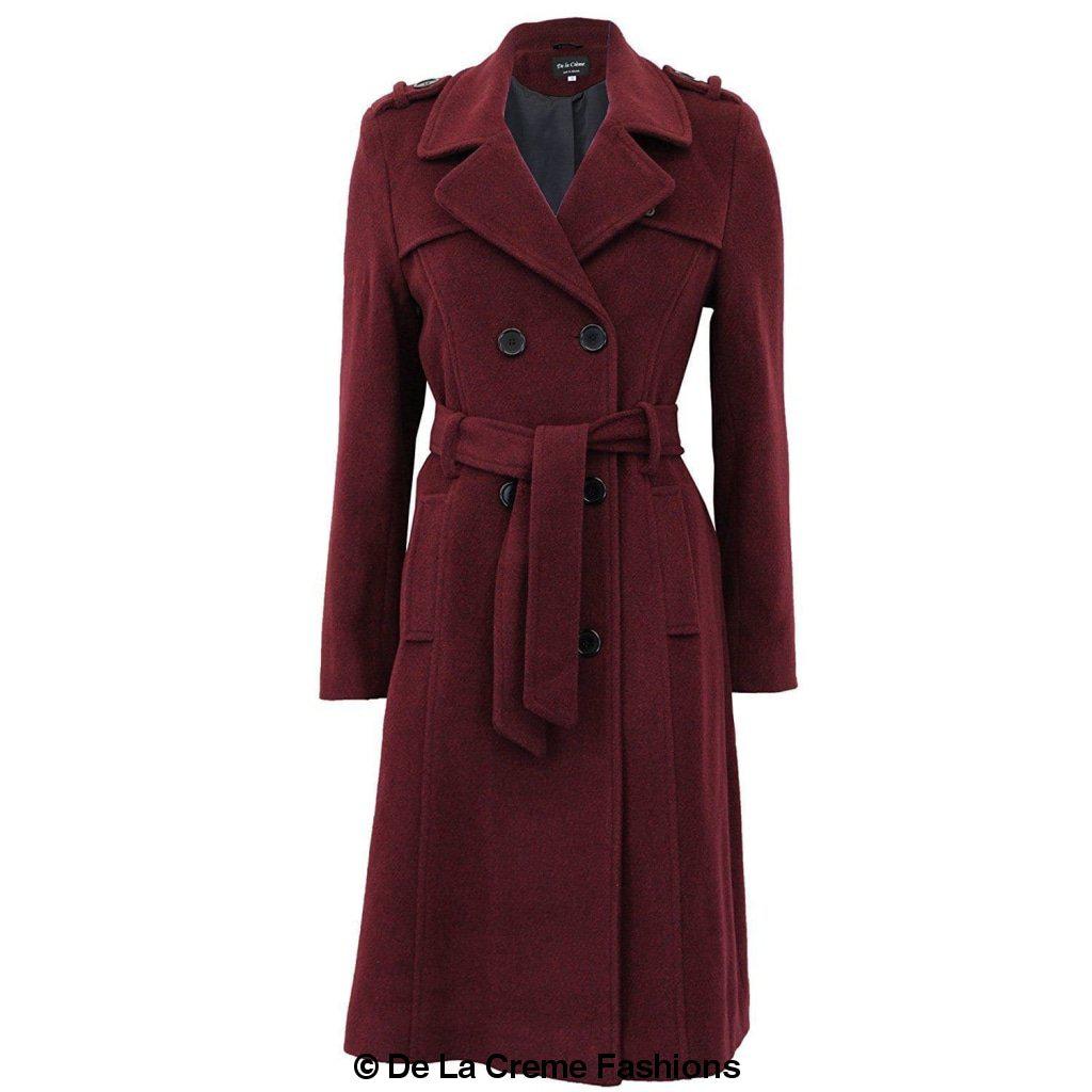 Wool and Cashmere Blend Military Coat (9048) Made in UK - Great Hall Collections House