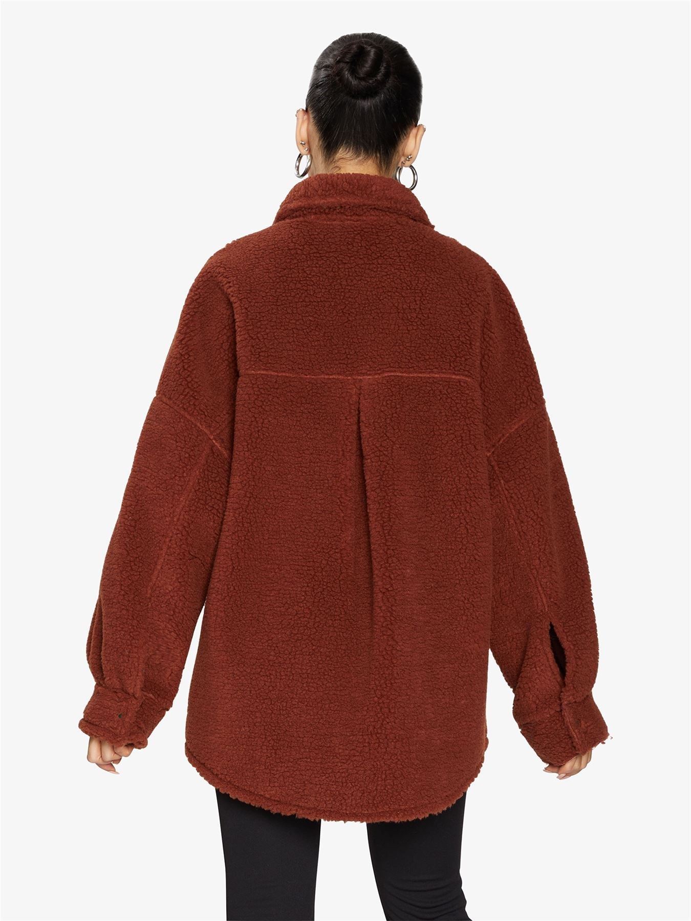 Oversized Patch Pocket Borg Teddy jacket made in uk - Great Hall Collections House