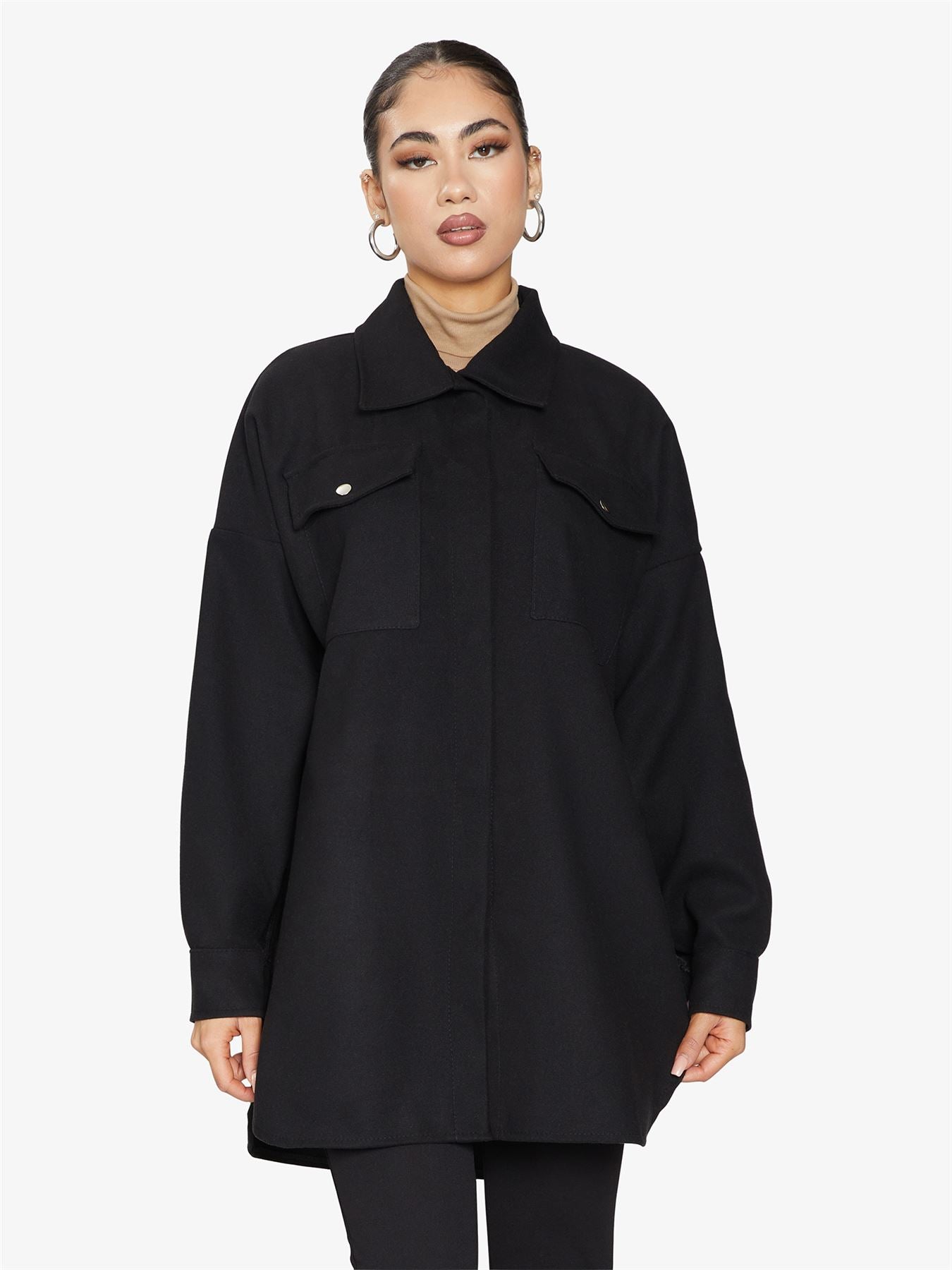 Oversized Stud Button jacket made in UK - Great Hall Collections House