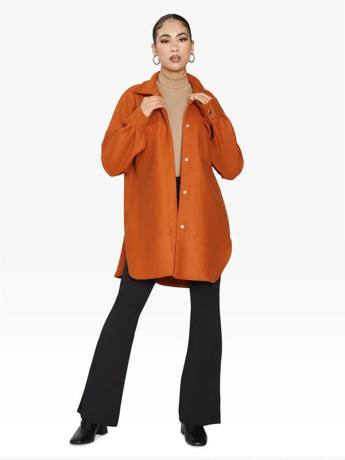 Oversized Stud Button jacket made in UK - Great Hall Collections House