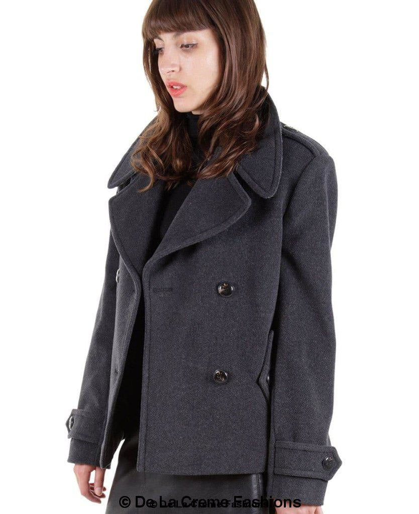 Tailored Harris Tweed Contrast Short Pea Coat (MACKENZIE) (MADE IN THE UK) - Great Hall Collections House