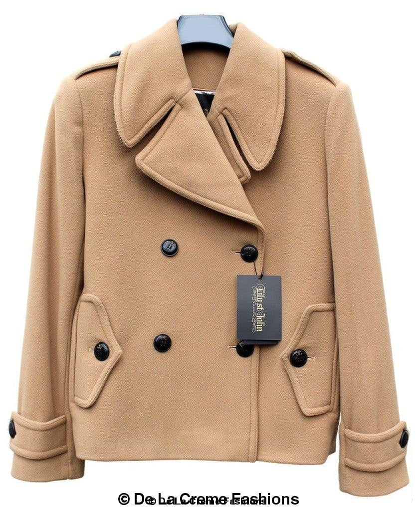 Tailored Harris Tweed Contrast Short Pea Coat (MACKENZIE) (MADE IN THE UK) - Great Hall Collections House