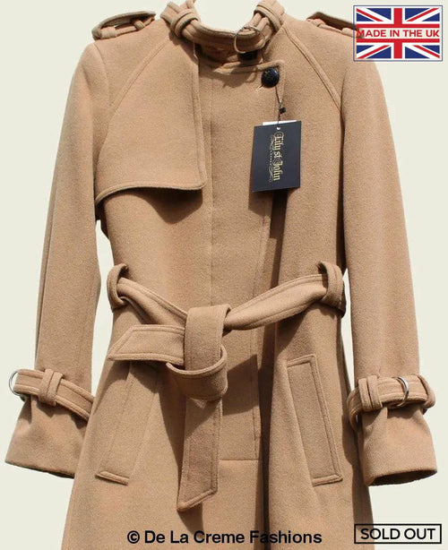 VENTURA - Tailored Stylish Collarless Trench Coat - Great Hall Collections House