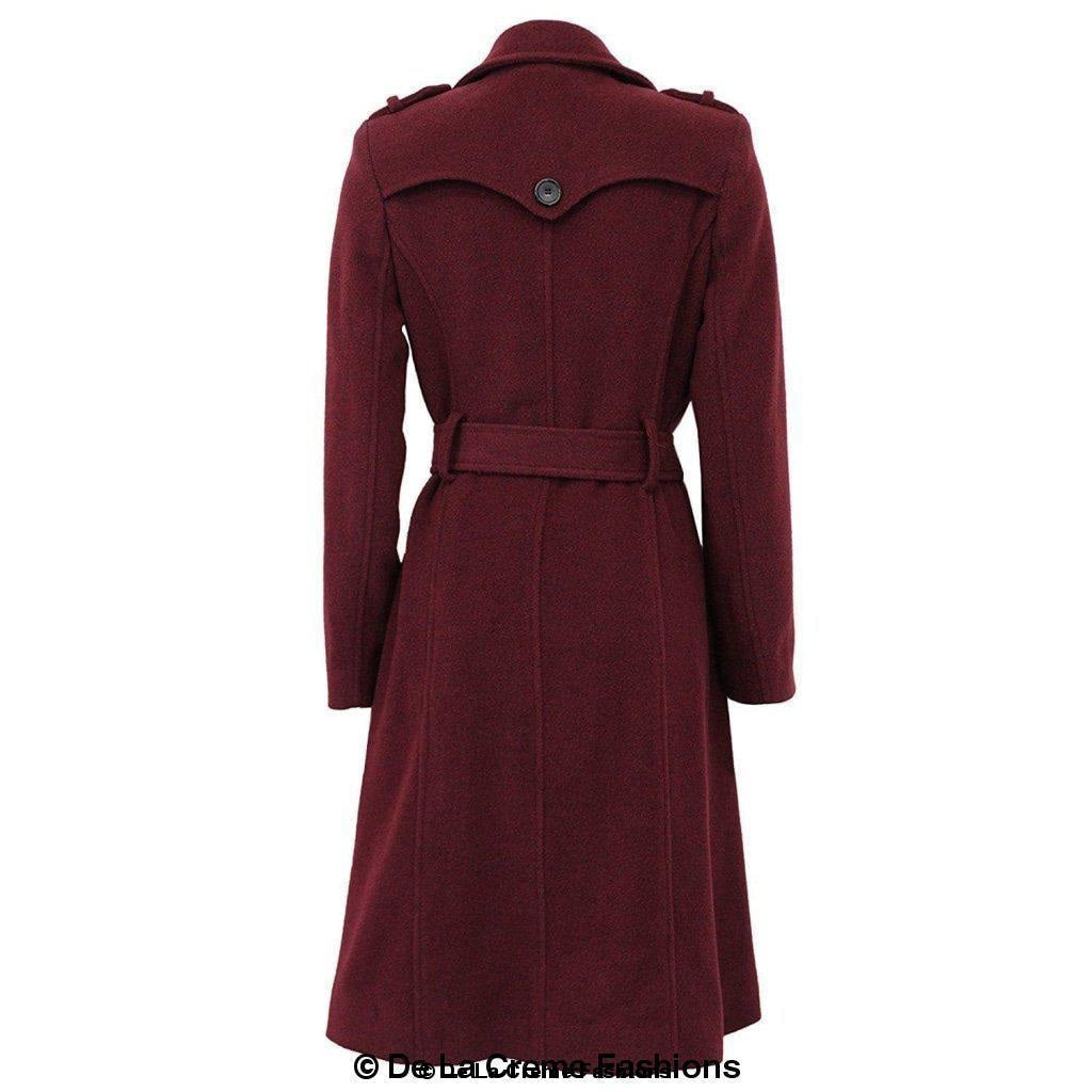Wool and Cashmere Blend Military Coat (9048) Made in UK - Great Hall Collections House
