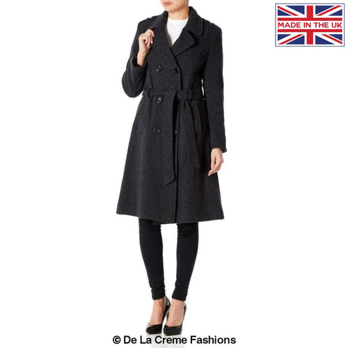 Wool and Cashmere Blend Military Coat (9048) Made in UK - Great Hall Collections House