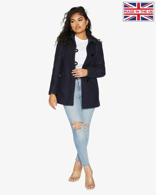 Wool Blend Contrast Trim Coat (1920) MADE IN UK - Great Hall Collections House