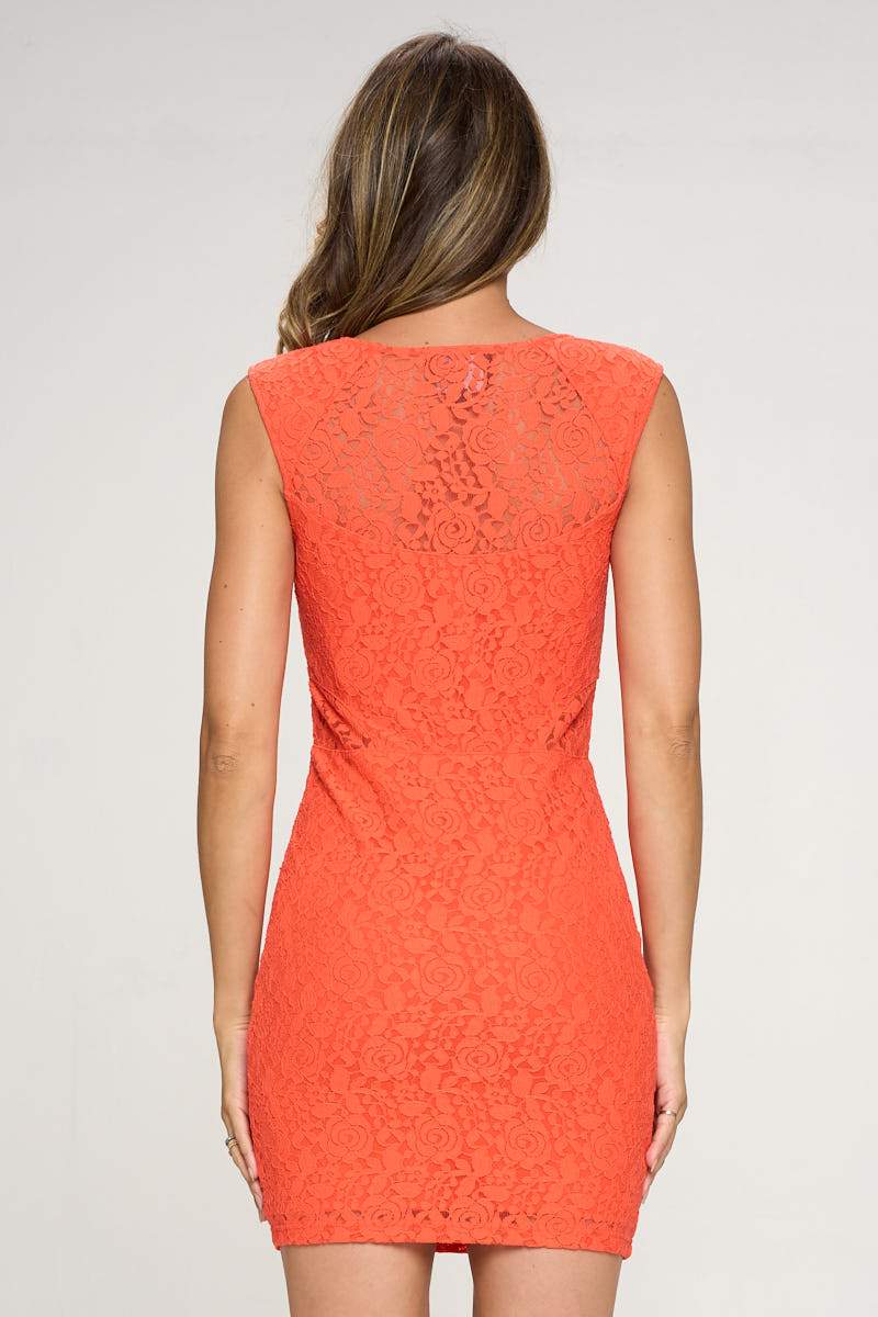 Sleeveless Lace Bodycon Dress - Great Hall Collections House