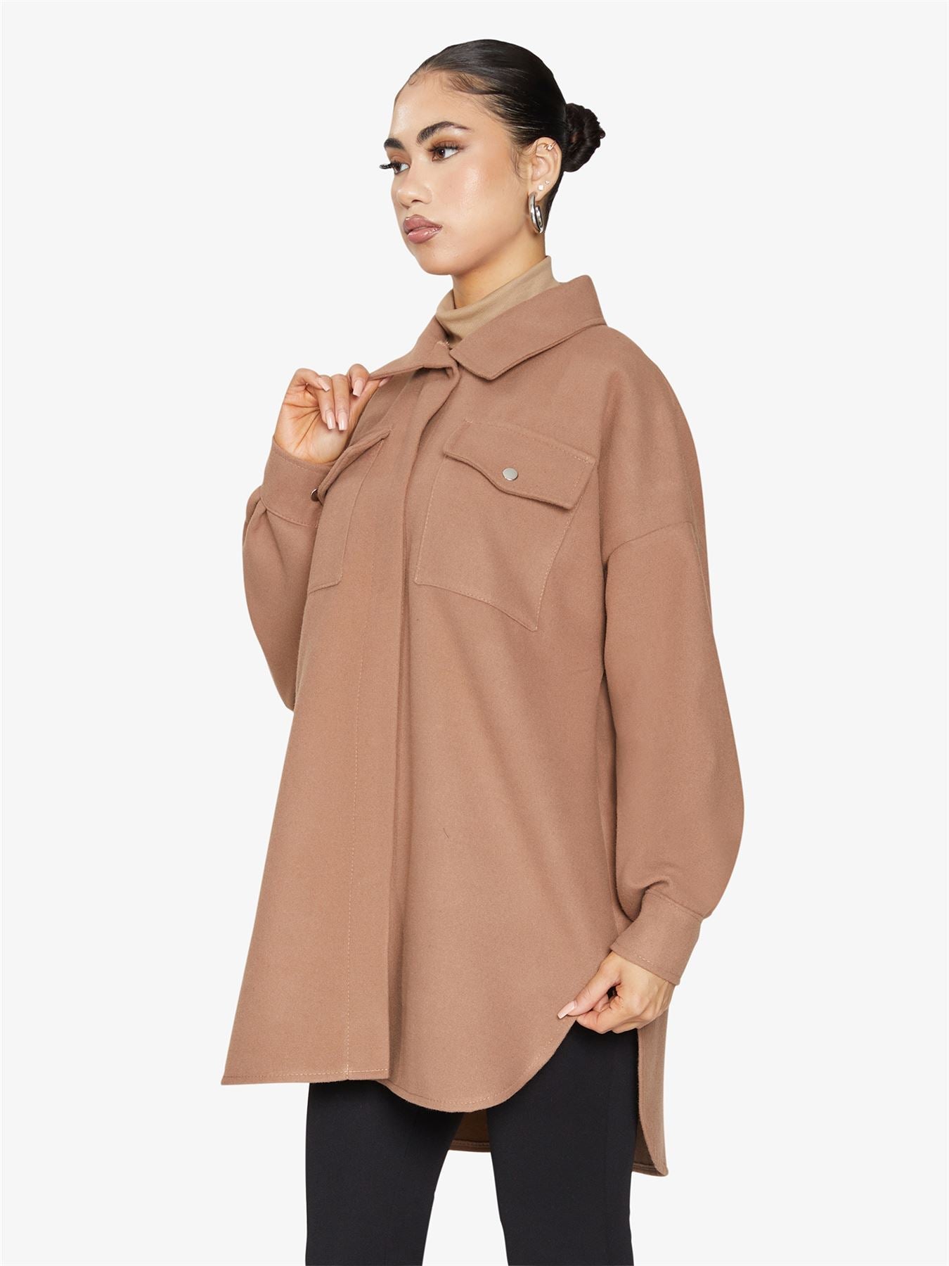 Oversized Stud Button jacket made in UK - Great Hall Collections House