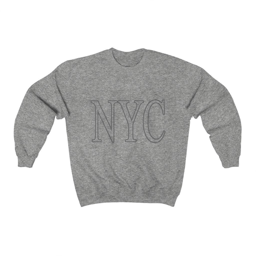 Womens Gray NYC Crewneck Sweatshirt - Great Hall Collections House